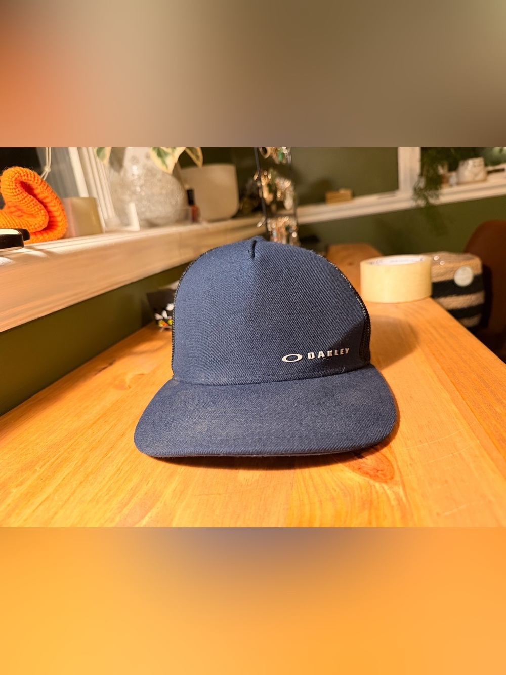 Oakley Navy Blue Mesh-Back Snapback Hat